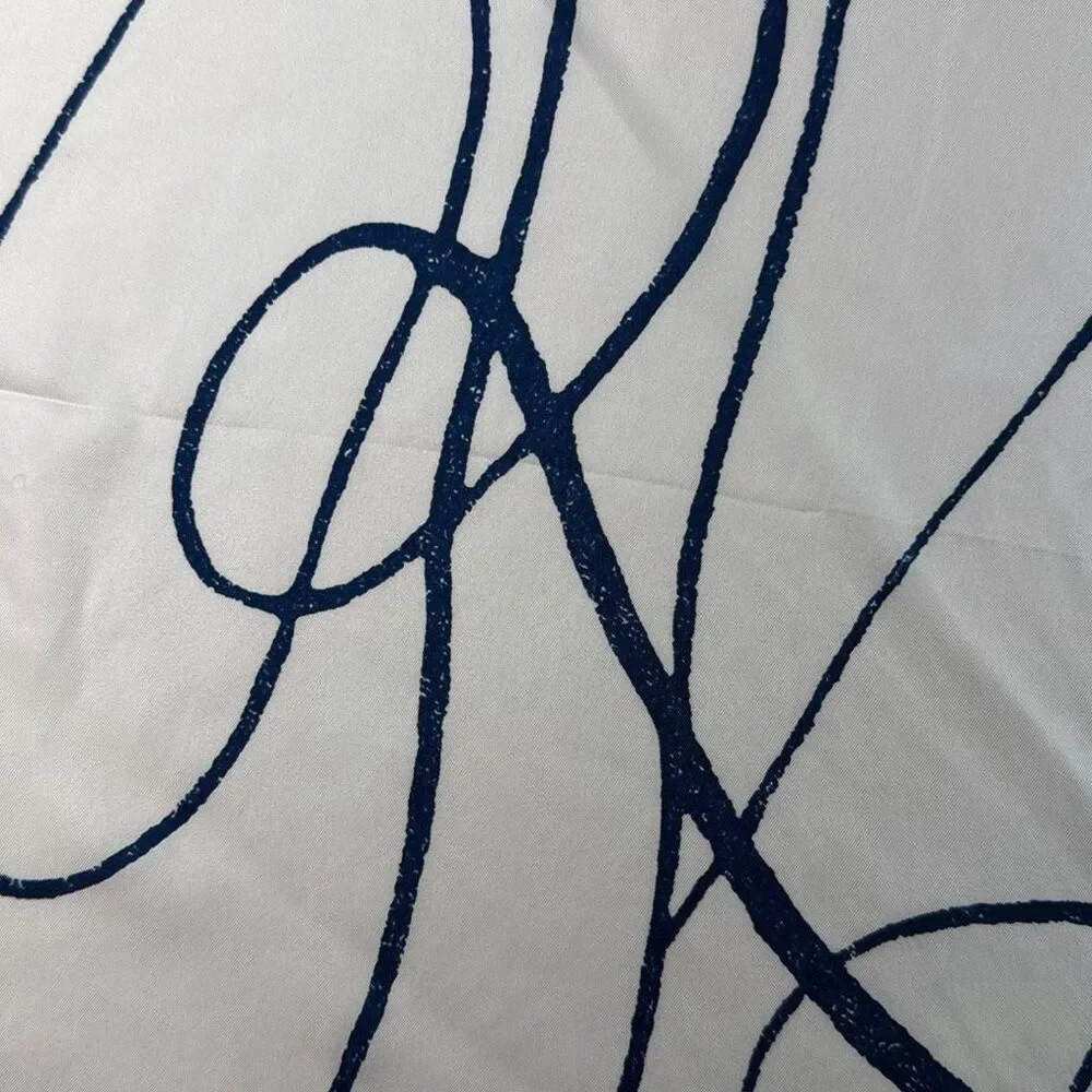 Lauren Ralph Lauren Logo Silk Scarf Square Red White Blue